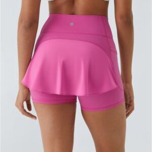 NWT *Halara* XL Fuchsia Breezeful Crossover *Back Flare* Quick Dry Yoga Shorts